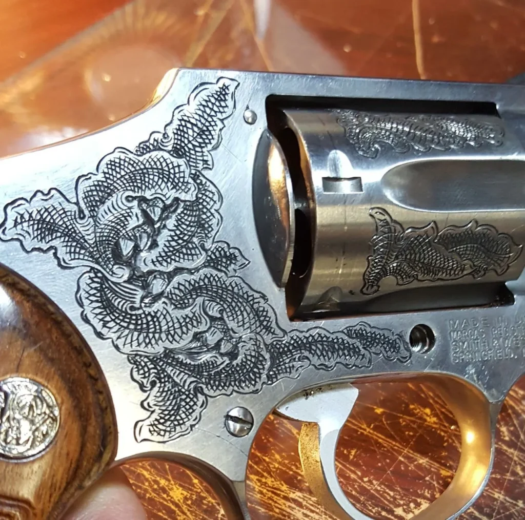 Custom gun engraving by Gus's Guns 2