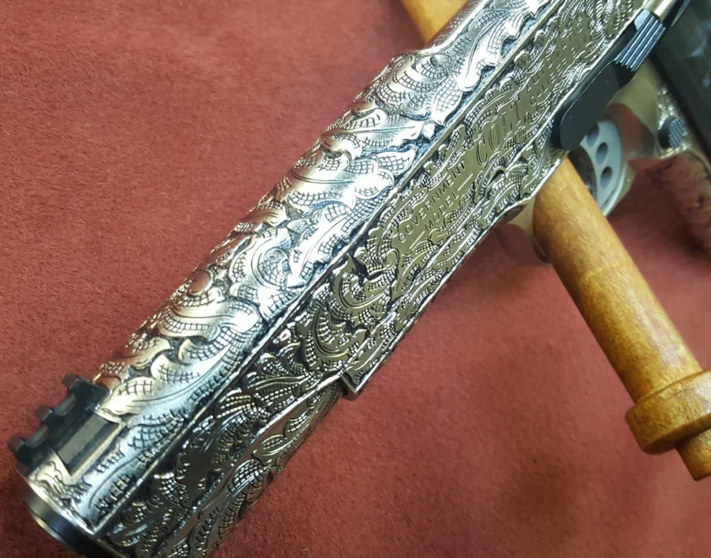 Custom gun engraving by Gus's Guns 6