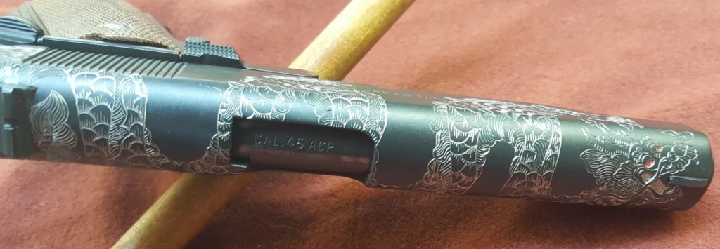 Custom gun engraving by Gus's Guns 9